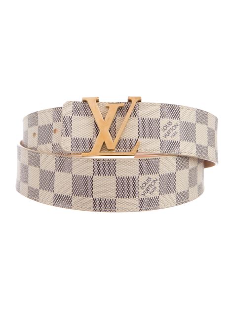 LOUIS VUITTON Damier Azur 40mm LV Initiales Belt 80 32 .